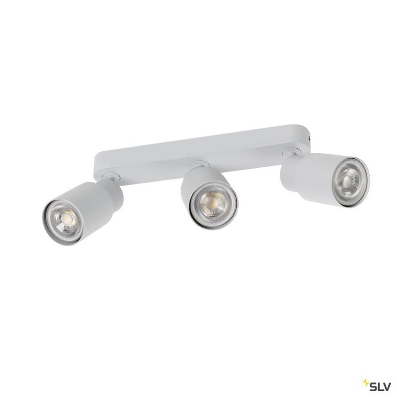 SLV 1008323 PURI 2.0 Tube, Wand- und Deckenaufbauleuchte, long, 3 x max. 6 W GU10, grau