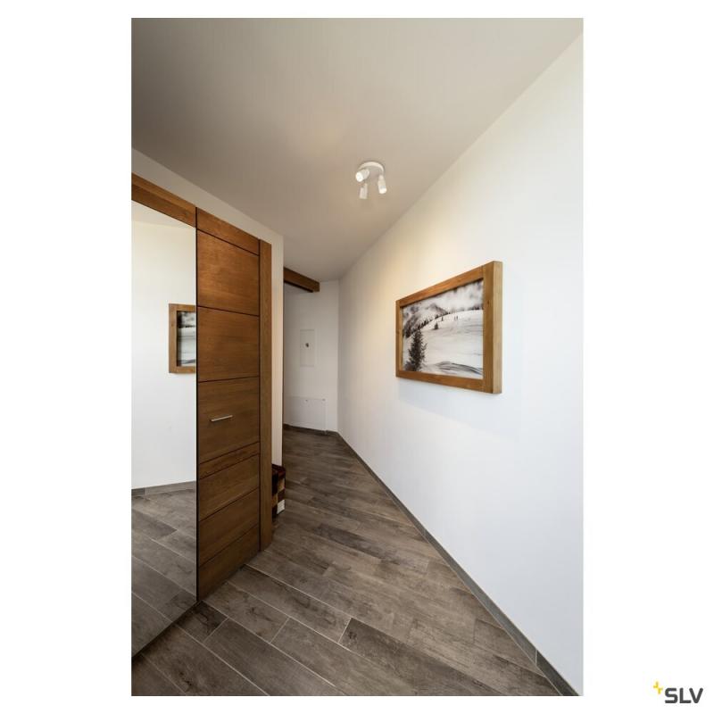 SLV 1008334 PURI 2.0 Tube, Wand- und Deckenaufbauleuchte, rund, 3 x max. 6 W GU10, weiß