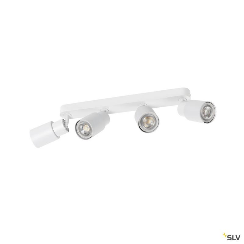 SLV 1008346 PURI 2.0 Tube, Wand- und Deckenaufbauleuchte, long, 4 x max. 6 W GU10, weiß