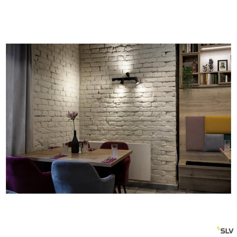 SLV 1008352 PURI 2.0 Dome, Wand- und Deckenaufbauleuchte, long, 4 x max. 6 W GU10, schwarz