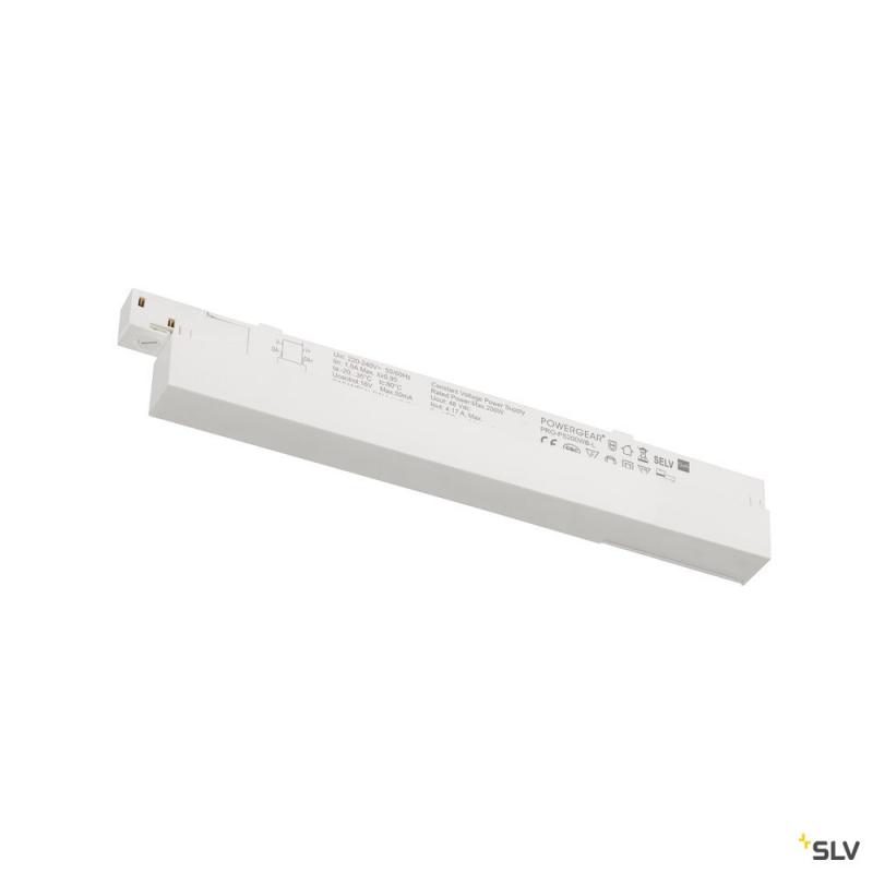 SLV 1008383 48V SYSTEM, Intrack LED Treiber, 48VDC, 200 W, DALI Wireless integriert Casambi zu DALI Modul, Klemme für 220-240V Anschlusskabel, K                       abelkammer, weiß
