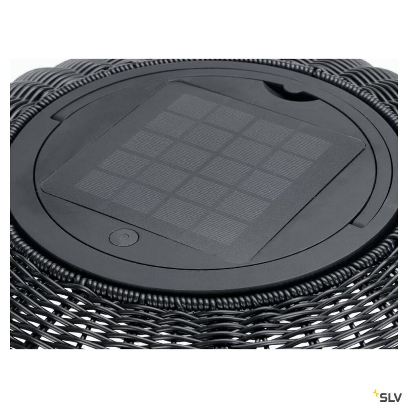 SLV 1008386 ADEGAN, Outdoor Stehleuchte, Solar, 2200 K, IP65, schwarz