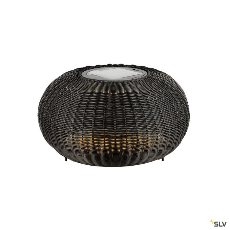 SLV 1008388 ADEGAN, Outdoor Stehleuchte, flat, Solar, 2200 K, IP65, schwarz