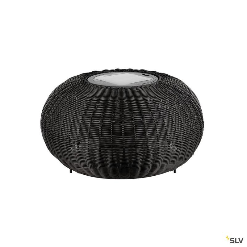 SLV 1008388 ADEGAN, Outdoor Stehleuchte, flat, Solar, 2200 K, IP65, schwarz