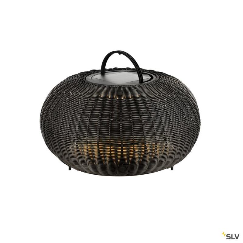 SLV 1008388 ADEGAN, Outdoor Stehleuchte, flat, Solar, 2200 K, IP65, schwarz