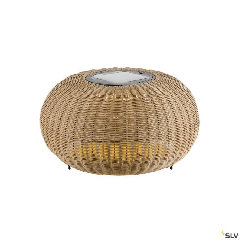 SLV 1008389 ADEGAN, Outdoor Stehleuchte, flat, Solar, 2200 K, IP65, braun