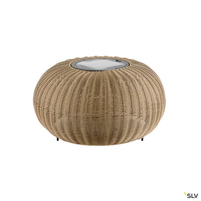 SLV 1008389 ADEGAN, Outdoor Stehleuchte, flat, Solar, 2200 K, IP65, braun