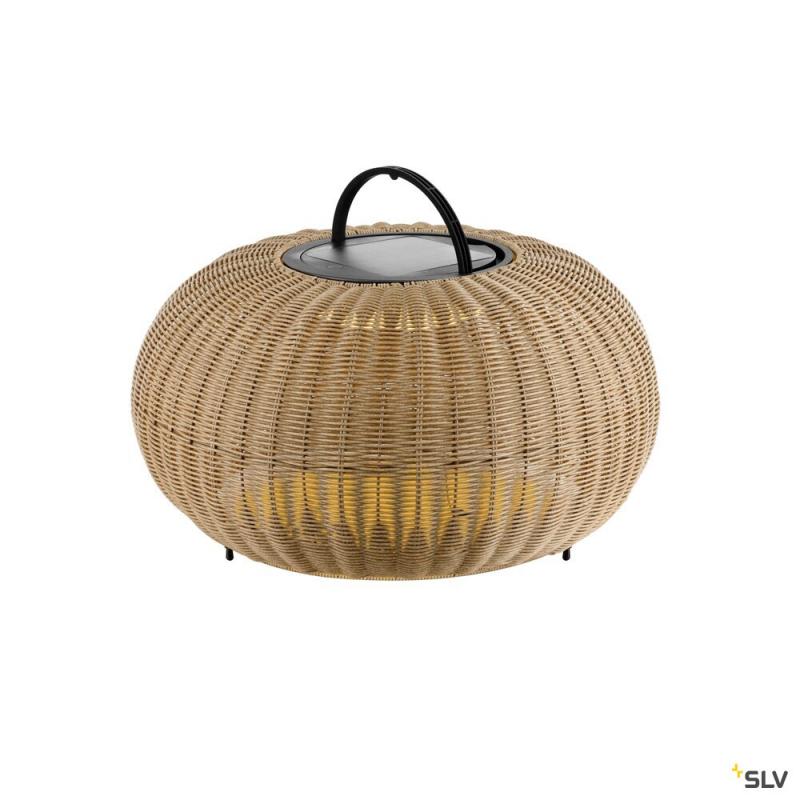 SLV 1008389 ADEGAN, Outdoor Stehleuchte, flat, Solar, 2200 K, IP65, braun