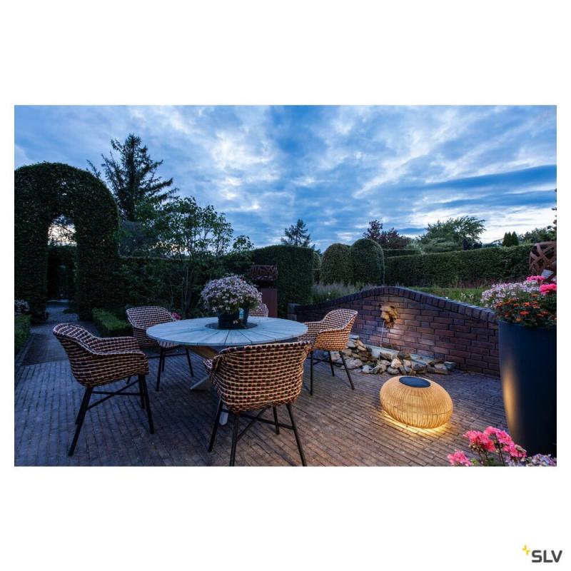 SLV 1008389 ADEGAN, Outdoor Stehleuchte, flat, Solar, 2200 K, IP65, braun