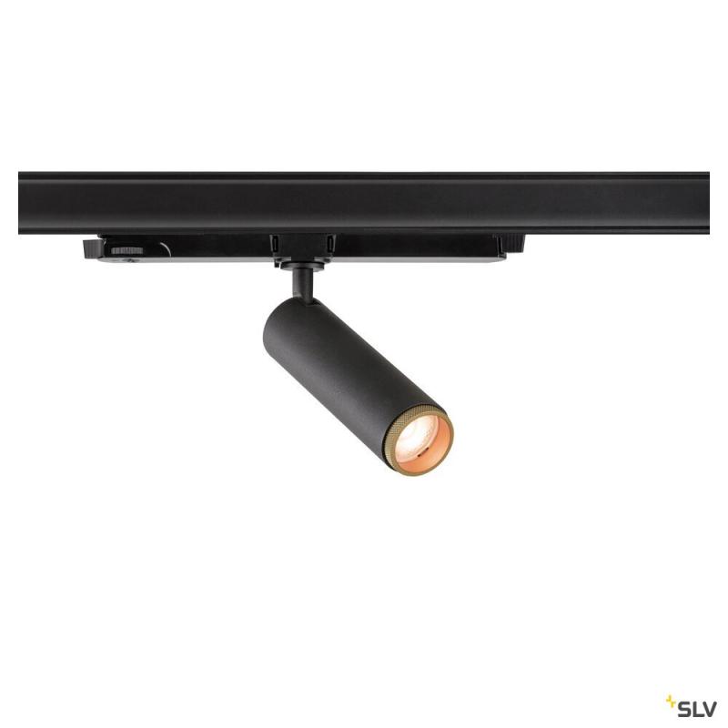 SLV 1008440 GRIP! M, 3~ Spot, zylindrisch, 2000-3000 K, 15 W, DALI, Dim-to-Warm, Touch, 42°, schwarz / gold