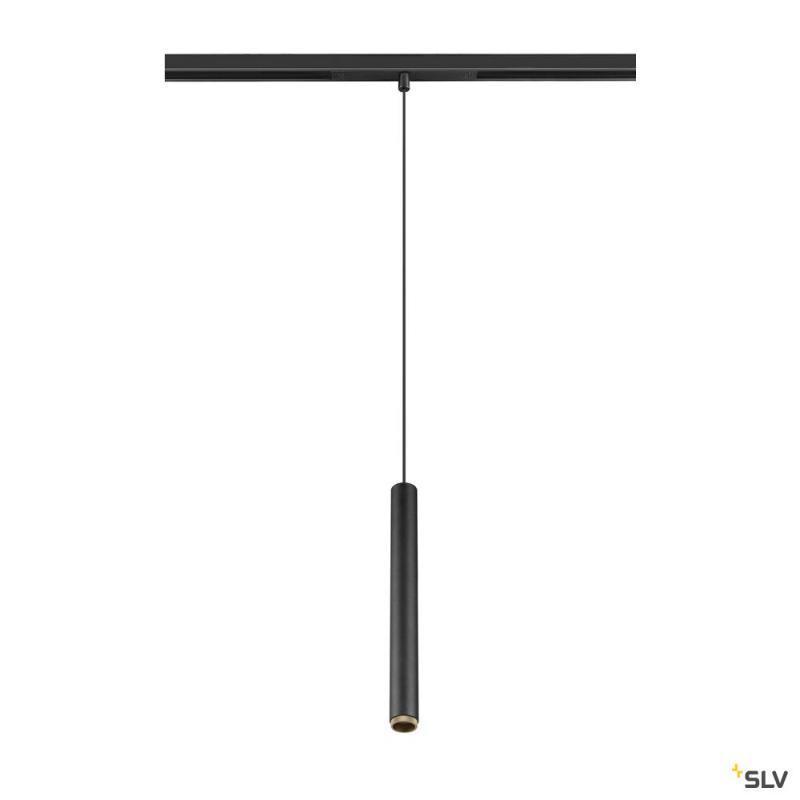 SLV 1008456 GRIP! S, 48V Pendelleuchte, Pendellänge 200 cm, 2700 K, 29°, DALI, schwarz / gold