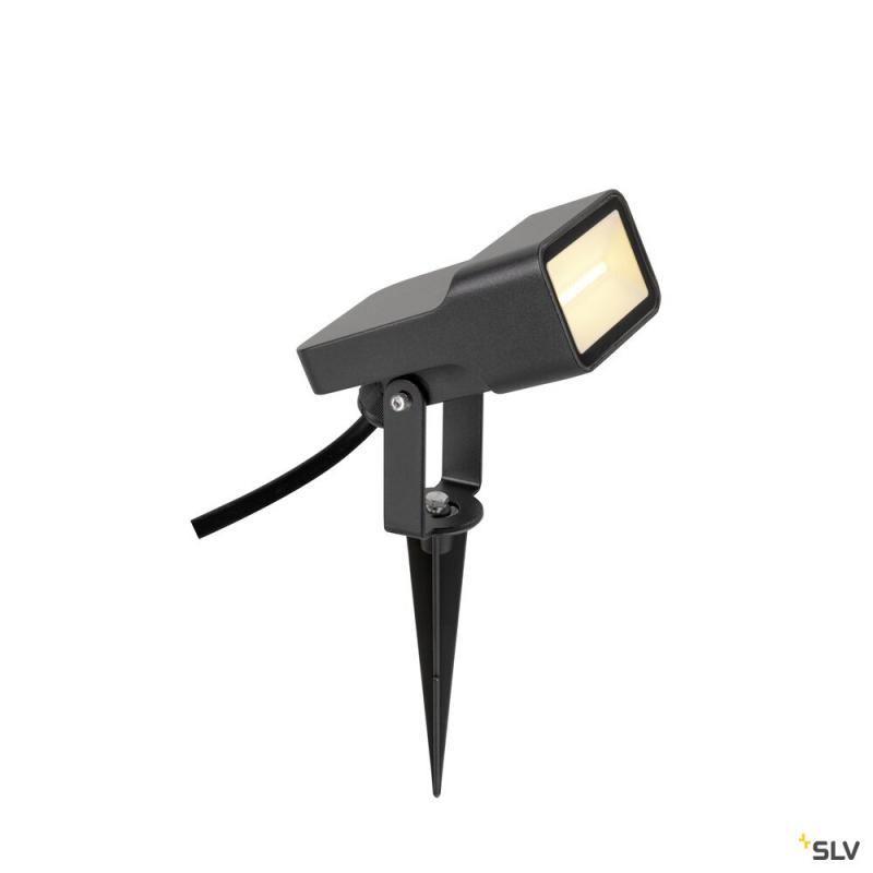 SLV 1008479 SYNA WIDE, Erdspiessleuchte, 3000 K, 115°, IP65, eckig, schwarz