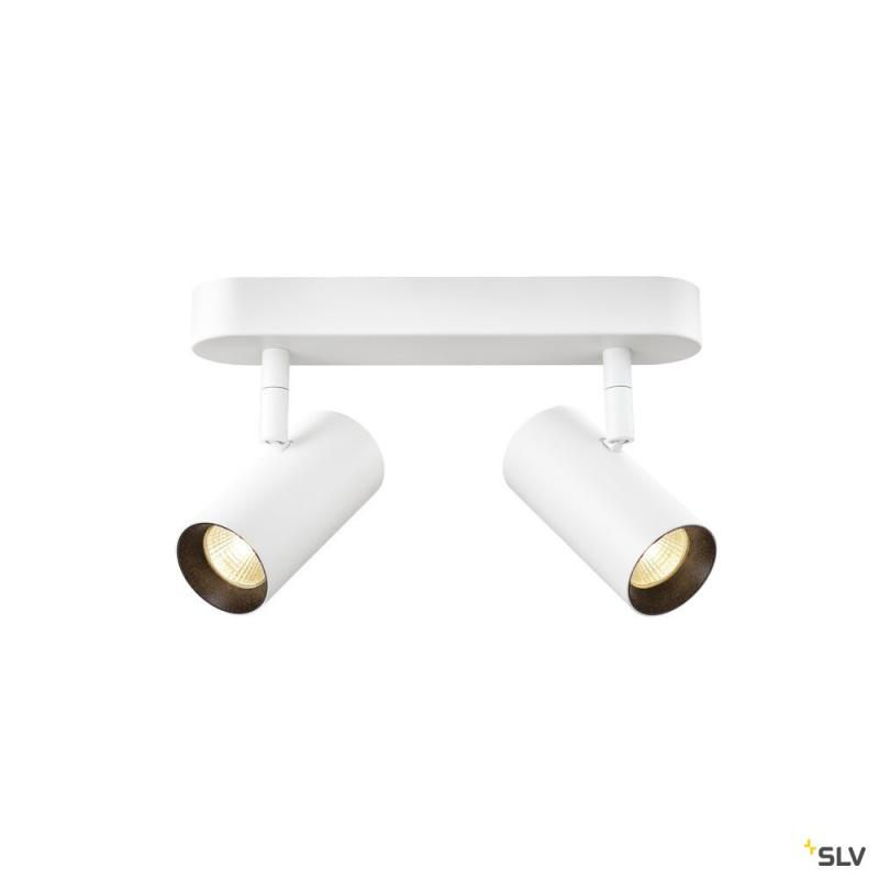 SLV 1008716 NOBLO®, Wand- und Deckenaufbauleuchte, double, rund, 2700 K, 12 W, PHASE, 32°, weiß