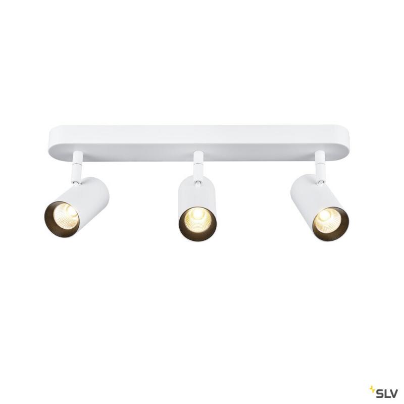 SLV 1008717 NOBLO®, Wand- und Deckenaufbauleuchte, triple, rund, 2700 K, 19 W, PHASE, 32°, weiß