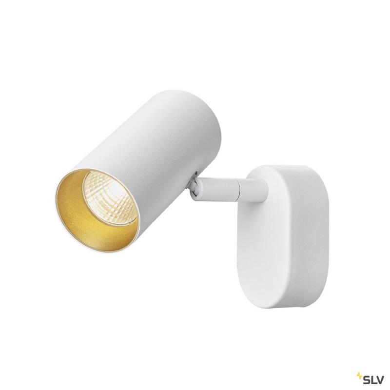 SLV 1008715 NOBLO®, Wand- und Deckenaufbauleuchte, single, rund, 2700 K, 6 W, PHASE, 32°, weiß
