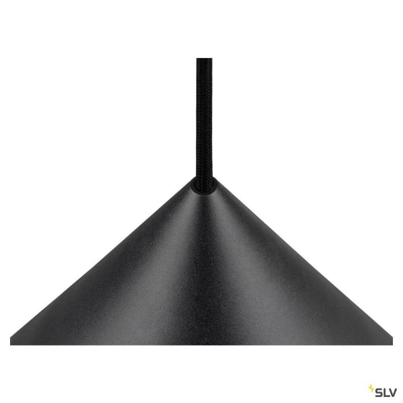 SLV 1008503 MAGICO 38, Pendelleuchte, E27, Pendellänge 180 cm, 1x max. 10 W, matt schwarz