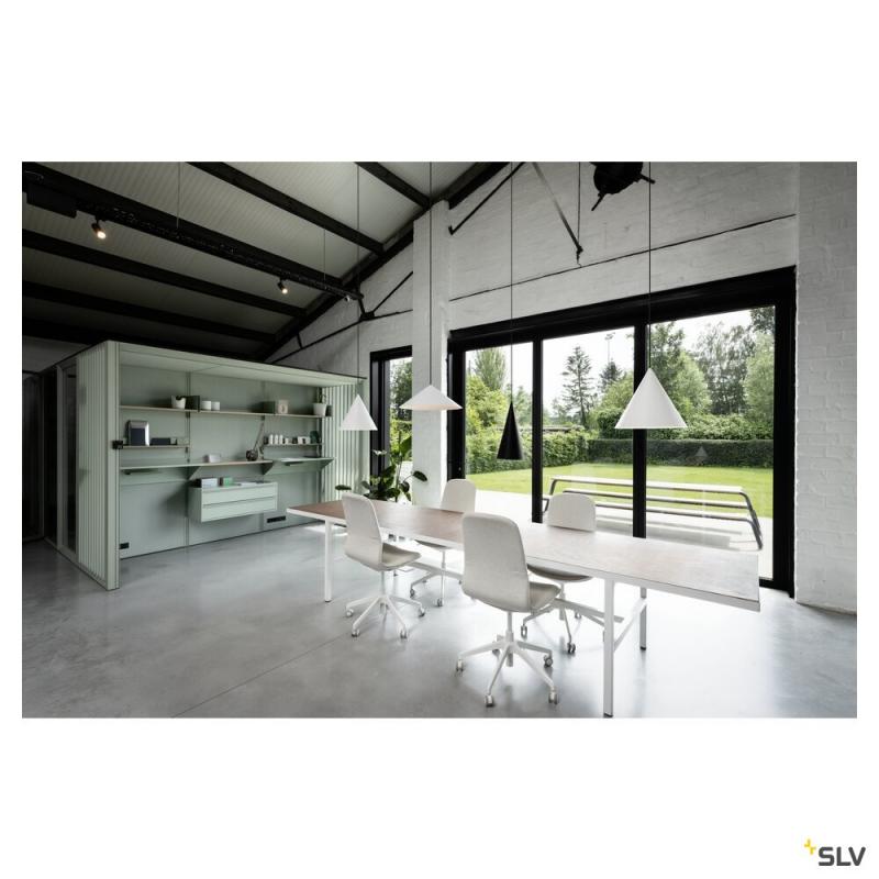 SLV 1008506 MAGICO 55, Pendelleuchte, E27, Pendellänge 180 cm, 1x max. 10 W, matt weiß