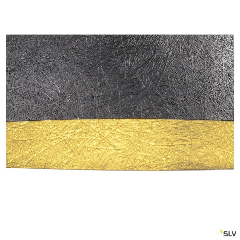 SLV 1008535 FORCHINI 50, Pendelleuchte, E27, Pendellänge 150 cm, 1x max. 40 W, matt schwarz / matt gold