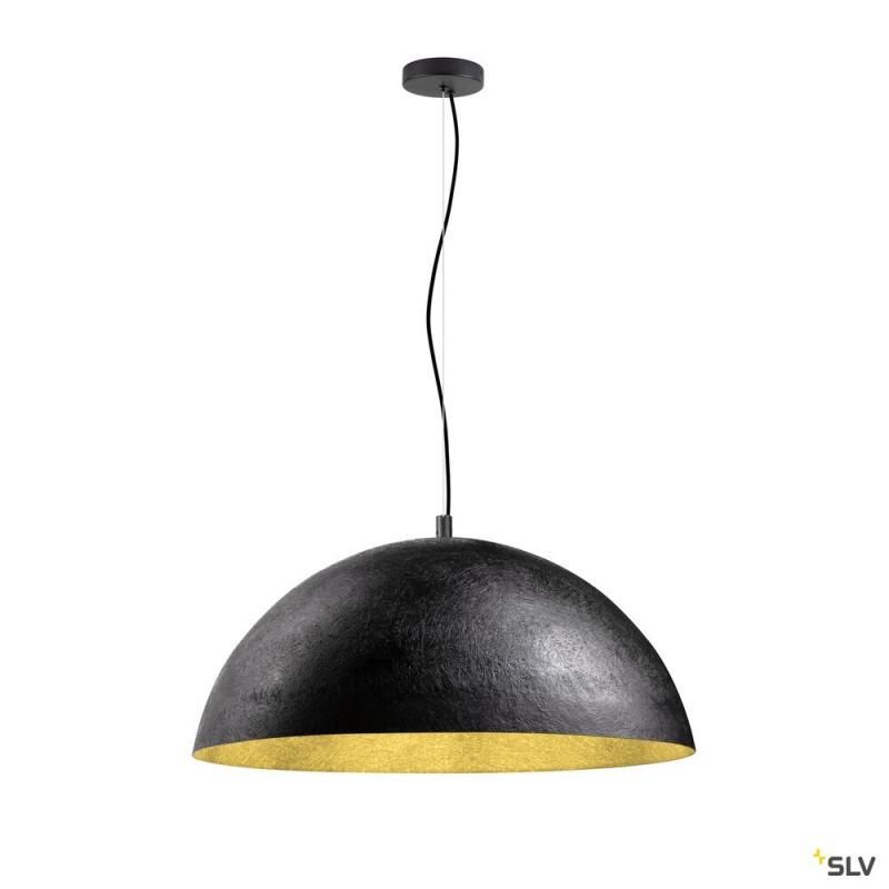 SLV 1008538 FORCHINI 70, Pendelleuchte, E27, Pendellänge 150 cm, 1x max. 40 W, matt schwarz / matt gold