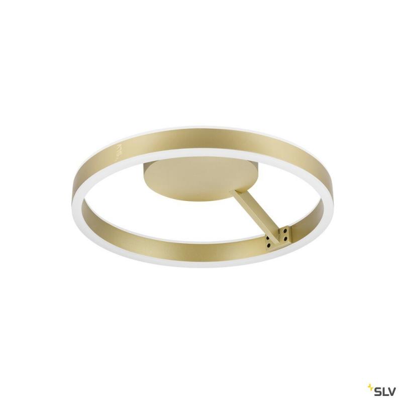 SLV 1008545 ONE, Wand- und Deckenaufbauleuchte, rund, 2700/3000 K, 14 W, PHASE, 130°, messing