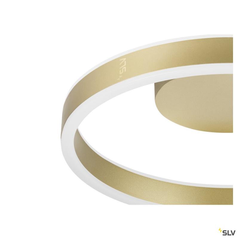 SLV 1008545 ONE, Wand- und Deckenaufbauleuchte, rund, 2700/3000 K, 14 W, PHASE, 130°, messing