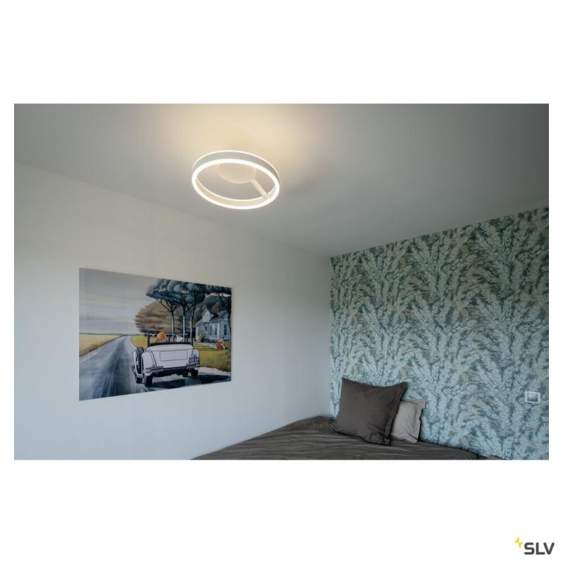 SLV 1008546 ONE, Wand- und Deckenaufbauleuchte, rund, 2700/3000 K, 14 W, PHASE, 130°, weiß