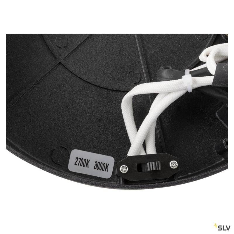 SLV 1008547 ONE, Wand- und Deckenaufbauleuchte, rund, 2700/3000 K, 14 W, PHASE, 130°, schwarz