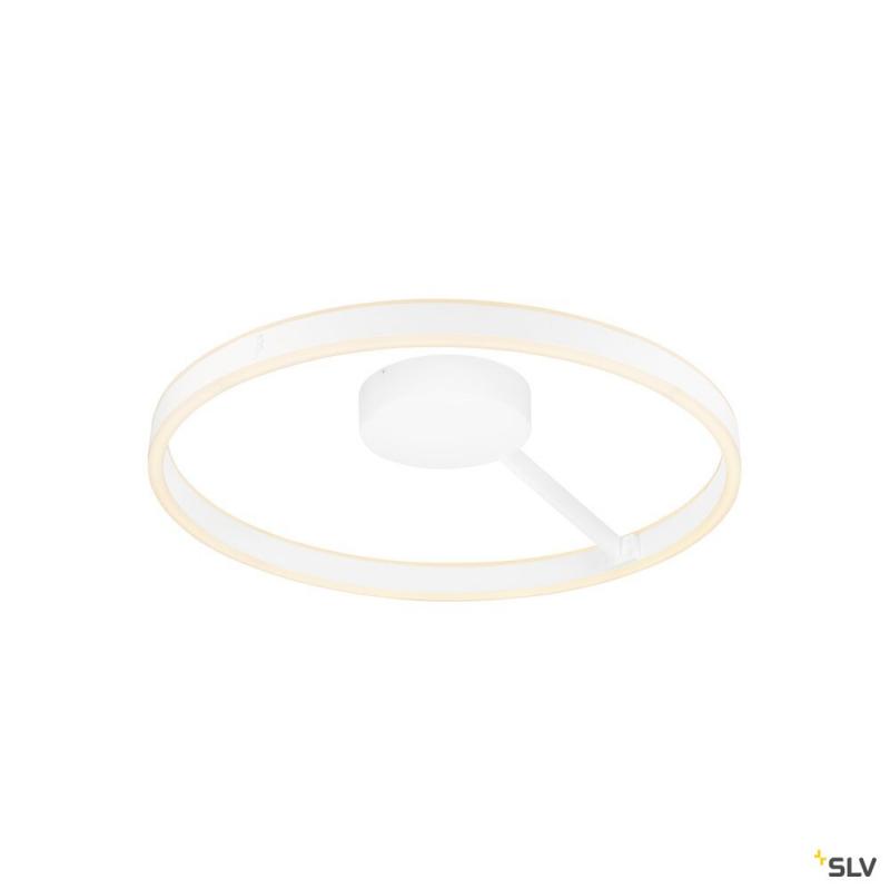 SLV 1008549 ONE, Wand- und Deckenaufbauleuchte, rund, 2700/3000 K, 23 W, PHASE, 130°, weiß