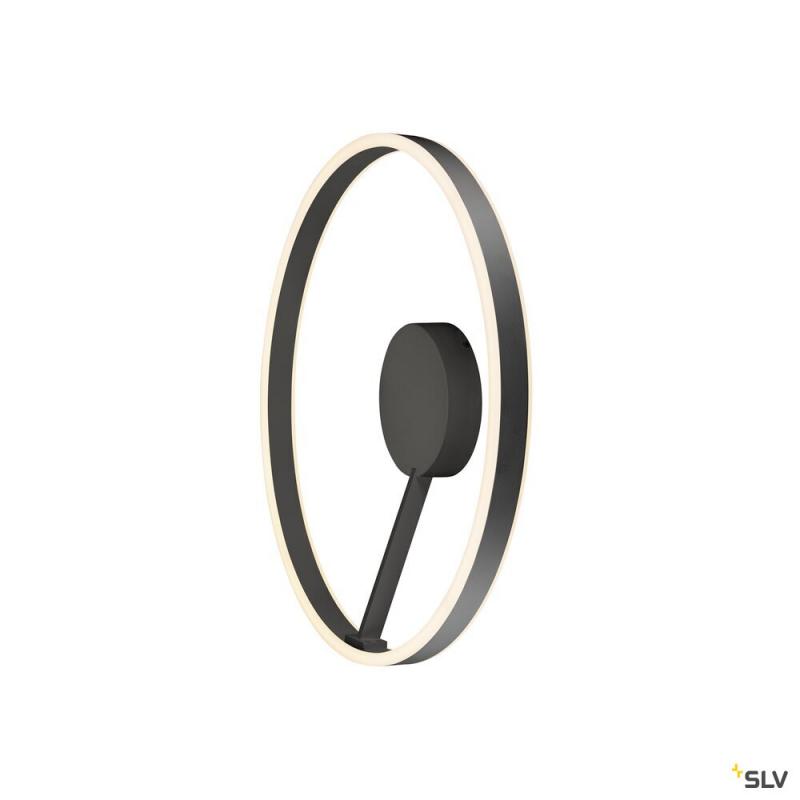 SLV 1008556 ONE, Wand- und Deckenaufbauleuchte, rund, 2700/3000 K, 23 W, DALI, Touch, 130°, schwarz