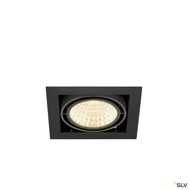 SLV 1008568 KADUX, Deckeneinbauleuchte, single, 3000 K, DALI 2, Touch, 30°, schwarz