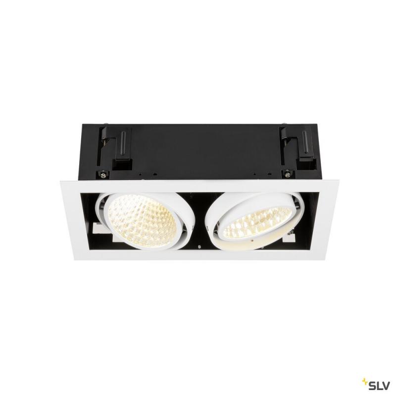 SLV 1008571 KADUX, Deckeneinbauleuchte, double, 3000 K, DALI 2, Touch, 30°, weiß