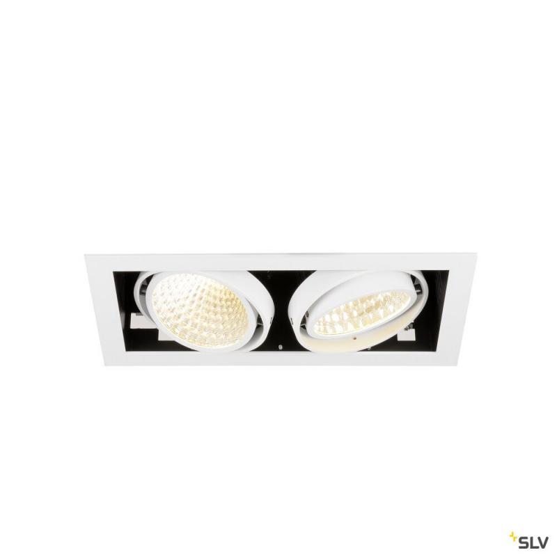 SLV 1008571 KADUX, Deckeneinbauleuchte, double, 3000 K, DALI 2, Touch, 30°, weiß