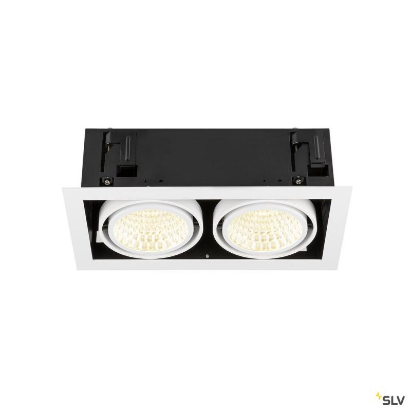 SLV 1008571 KADUX, Deckeneinbauleuchte, double, 3000 K, DALI 2, Touch, 30°, weiß