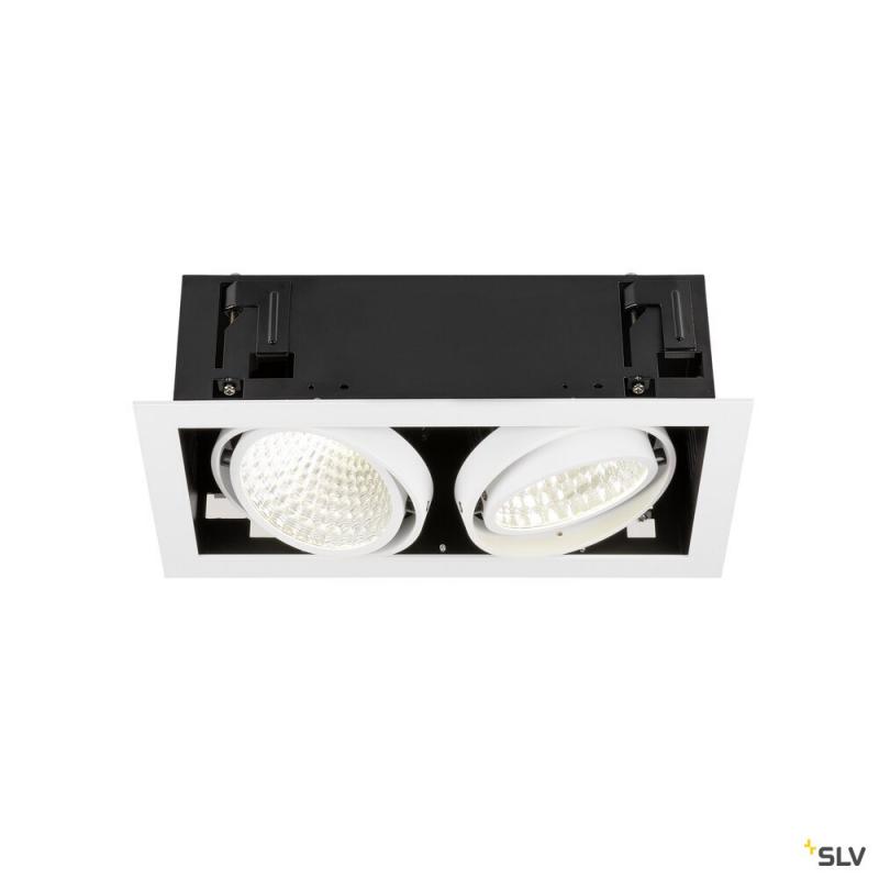 SLV 1008573 KADUX, Deckeneinbauleuchte, double, 4000 K, DALI 2, Touch, 30°, weiß