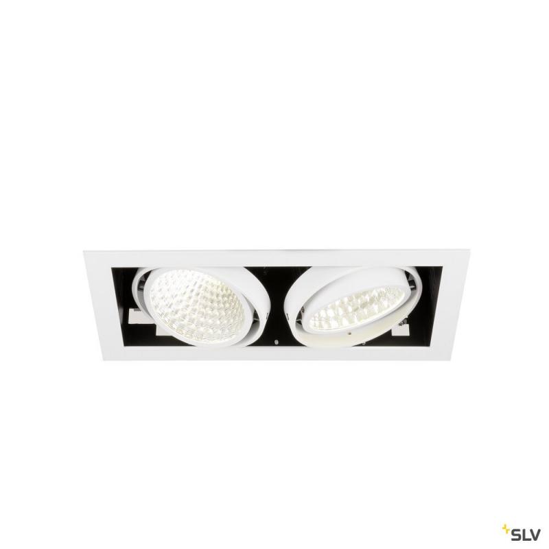 SLV 1008573 KADUX, Deckeneinbauleuchte, double, 4000 K, DALI 2, Touch, 30°, weiß