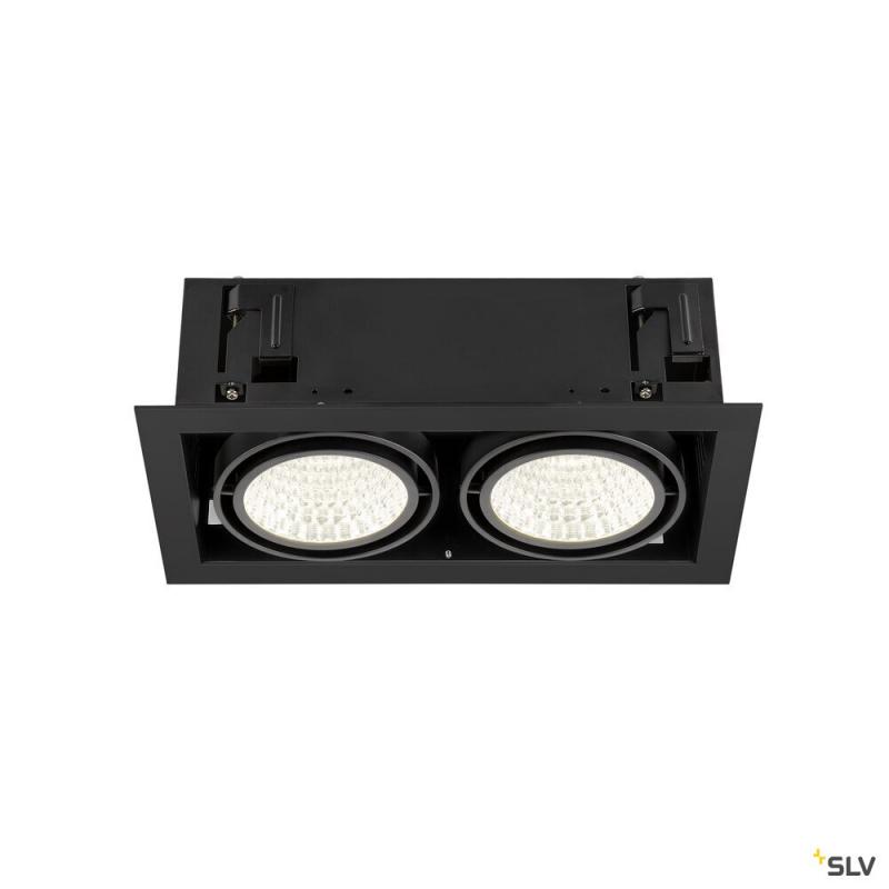 SLV 1008574 KADUX, Deckeneinbauleuchte, double, 4000 K, DALI 2, Touch, 30°, schwarz
