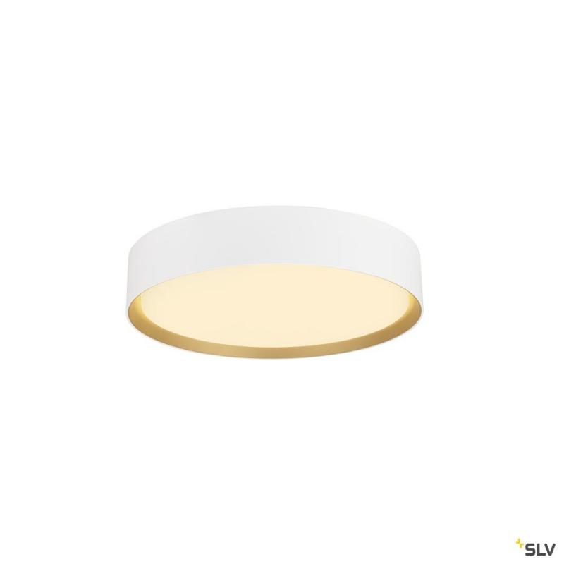 SLV 1008579 DECONA 30, Deckenaufbauleuchte, rund, 2700/3000 K, 18 W, PHASE, weiß / gold