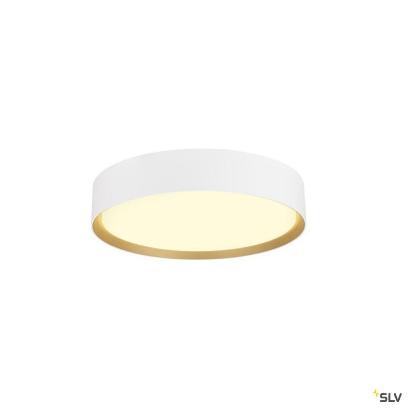 SLV 1008579 DECONA 30, Deckenaufbauleuchte, rund, 2700/3000 K, 18 W, PHASE, weiß / gold