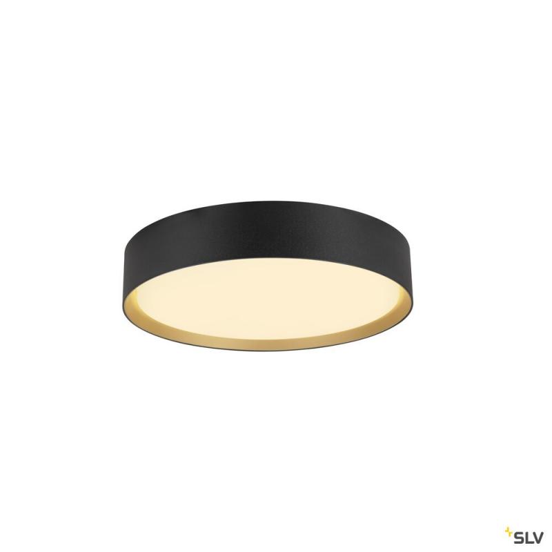 SLV 1008580 DECONA 30, Deckenaufbauleuchte, rund, 2700/3000 K, 18 W, PHASE, schwarz / gold