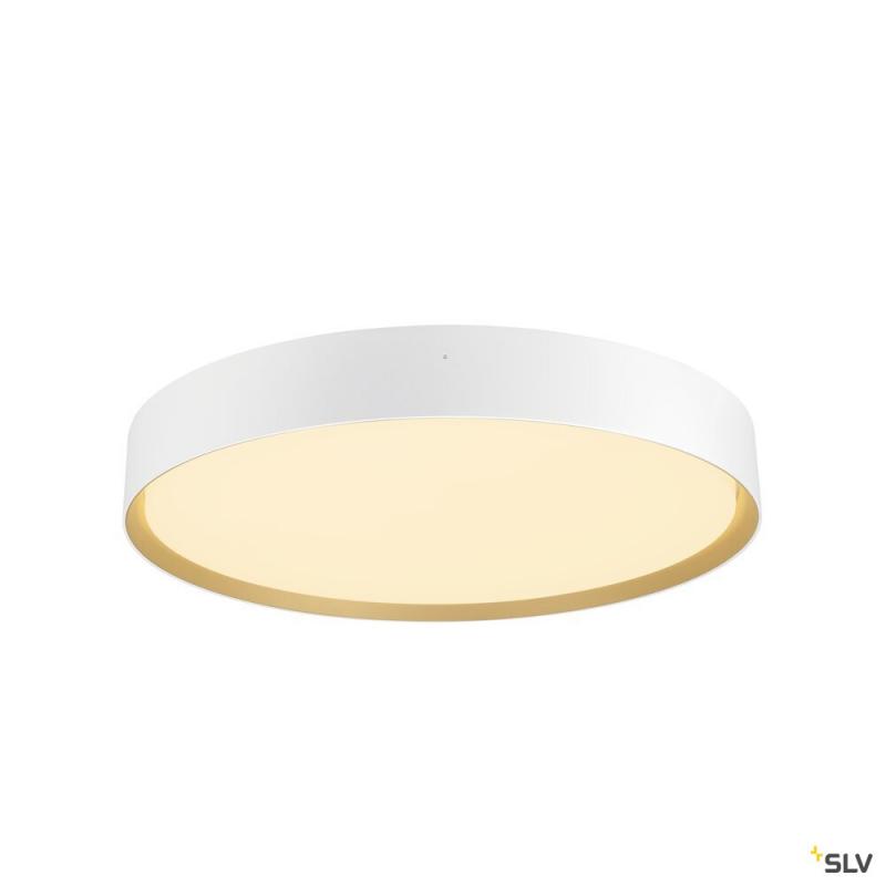 SLV 1008583 DECONA 42, Deckenaufbauleuchte, rund, 2700/3000 K, 23 W, PHASE, weiß / gold