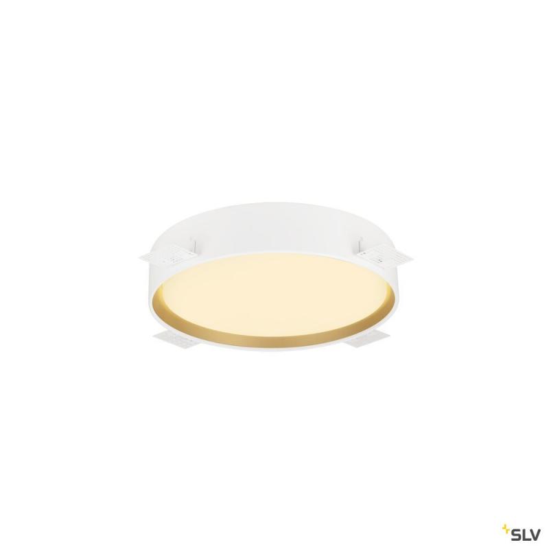 SLV 1008579 DECONA 30, Deckenaufbauleuchte, rund, 2700/3000 K, 18 W, PHASE, weiß / gold