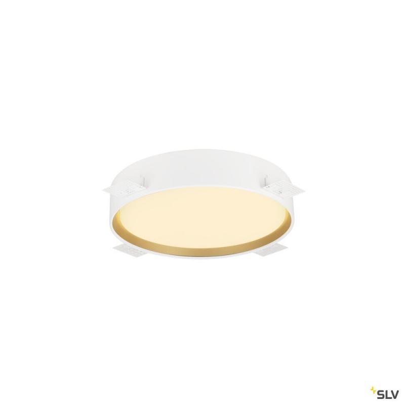 SLV 1008580 DECONA 30, Deckenaufbauleuchte, rund, 2700/3000 K, 18 W, PHASE, schwarz / gold