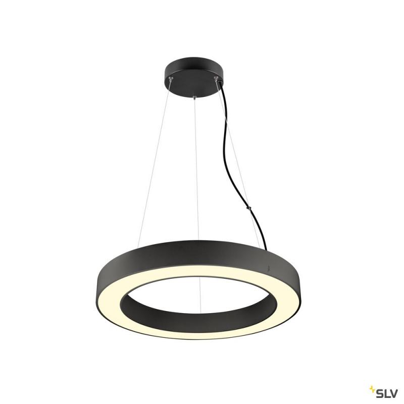 SLV 1008589 MEDO® RING 60, Pendelleuchte, Pendellänge 300 cm, 3000/4000 K, 110°, DALI, Touch, schwarz