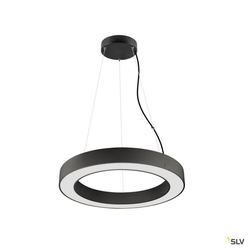 SLV 1008591 MEDO® RING 60, Pendelleuchte, Pendellänge 300 cm, 3000/4000 K, 110°, PHASE, schwarz