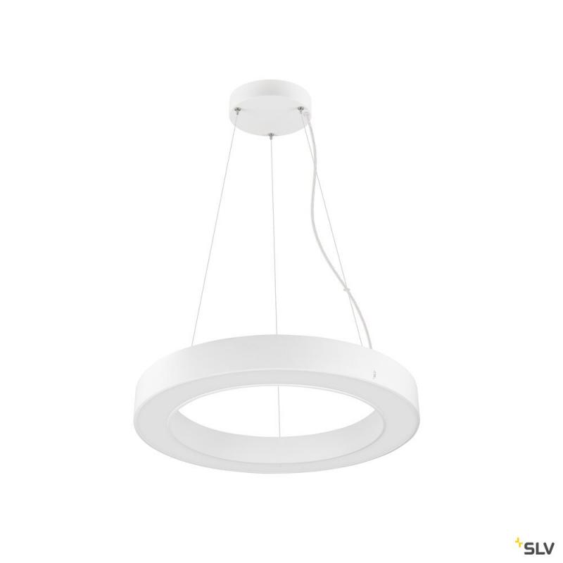 SLV 1008592 MEDO® RING 60, Pendelleuchte, Pendellänge 300 cm, 3000/4000 K, 110°, PHASE, weiß