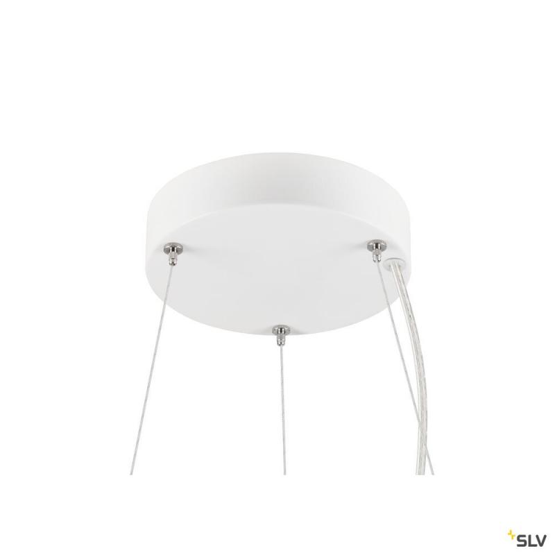 SLV 1008592 MEDO® RING 60, Pendelleuchte, Pendellänge 300 cm, 3000/4000 K, 110°, PHASE, weiß