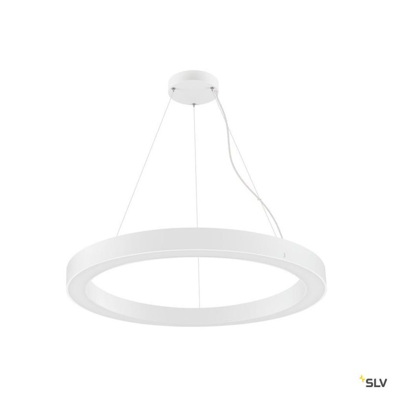 SLV 1008594 MEDO® RING 90, Pendelleuchte, Pendellänge 300 cm, 3000/4000 K, 110°, DALI, Touch, weiß