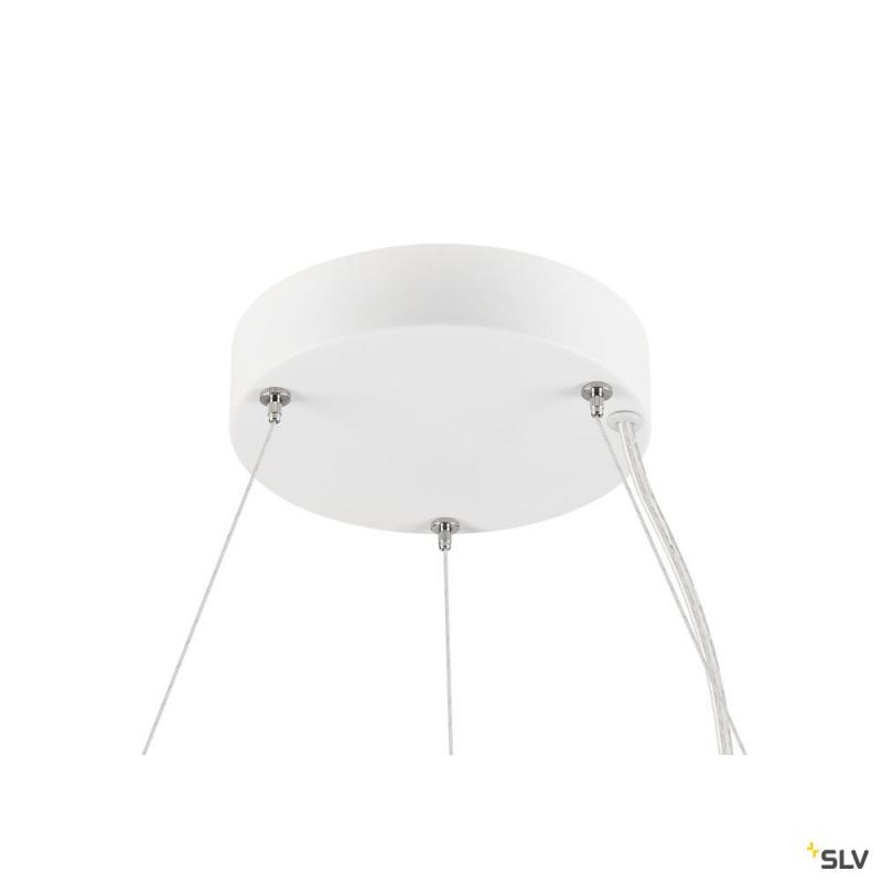 SLV 1008596 MEDO® RING 90, Pendelleuchte, Pendellänge 300 cm, 3000/4000 K, 110°, PHASE, weiß