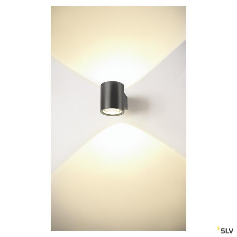 SLV 1008612 OCULUS, Wandaufbauleuchte, rund, 2000-3000 K, 15 W, Dim-to-Warm, PHASE, 100°, dunkel bronze