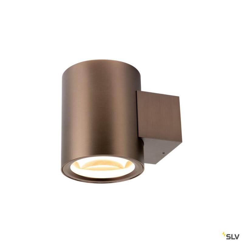 SLV 1008614 OCULUS, Wandaufbauleuchte, rund, 2000-3000 K, 15 W, Dim-to-Warm, PHASE, 100°, dunkel kupfer
